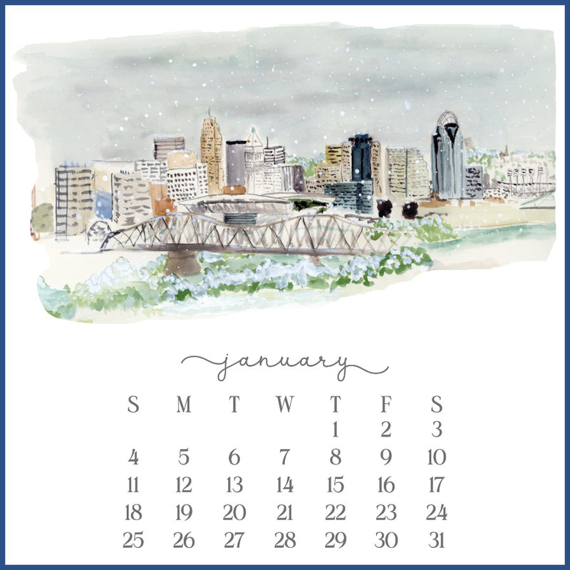 2026 Scenes of Cincinnati Calendar without Easel